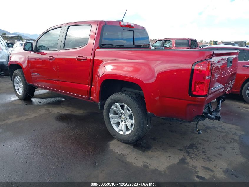 VIN 1GCGSCENXM1296417 2021 CHEVROLET COLORADO 2WD  SHORT BOX LT