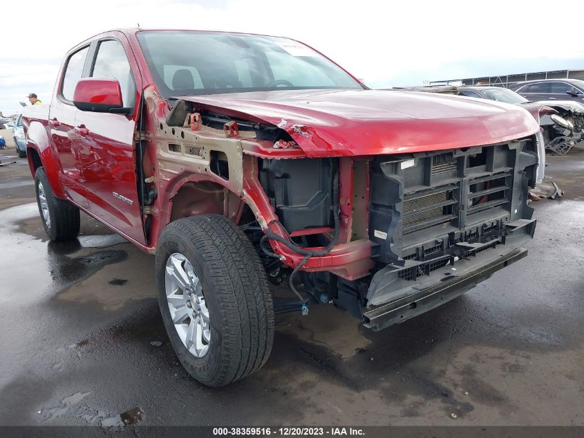 VIN 1GCGSCENXM1296417 2021 CHEVROLET COLORADO 2WD  SHORT BOX LT