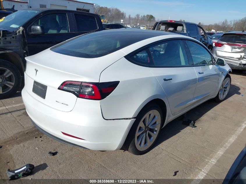 2022 TESLA MODEL 3 - 5YJ3E1EB8NF259519