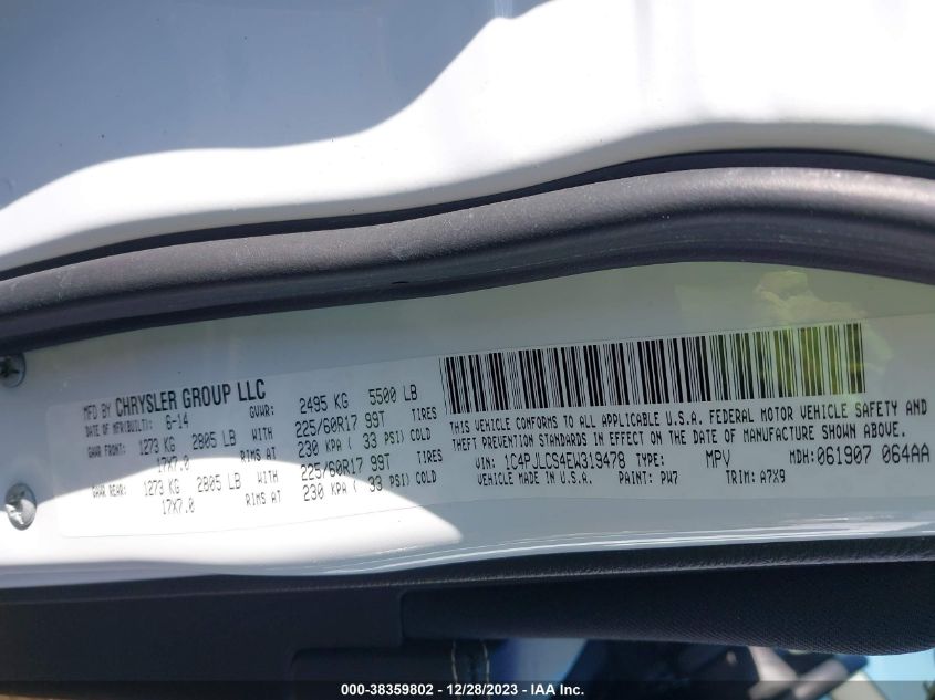 2014 JEEP CHEROKEE LATITUDE - 1C4PJLCS4EW319478