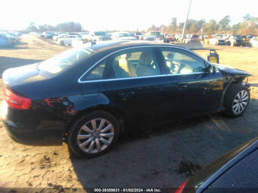 2013 AUDI A4 2.0T PREMIUM - WAUAFAFL0DA069519