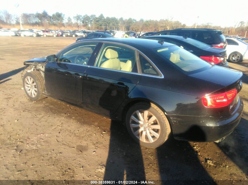 2013 AUDI A4 2.0T PREMIUM - WAUAFAFL0DA069519