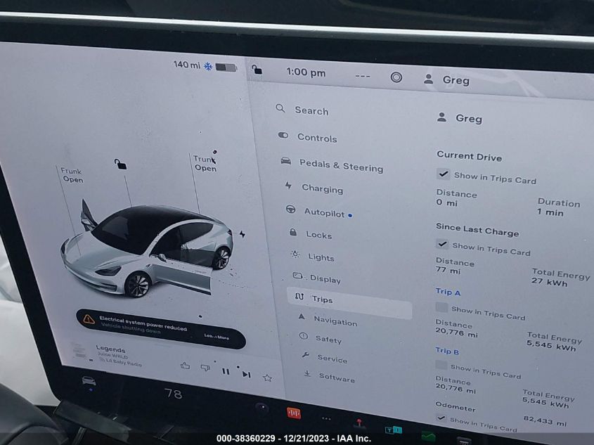 2018 TESLA MODEL 3 LONG RANGE/MID RANGE - 5YJ3E1EA5JF015344