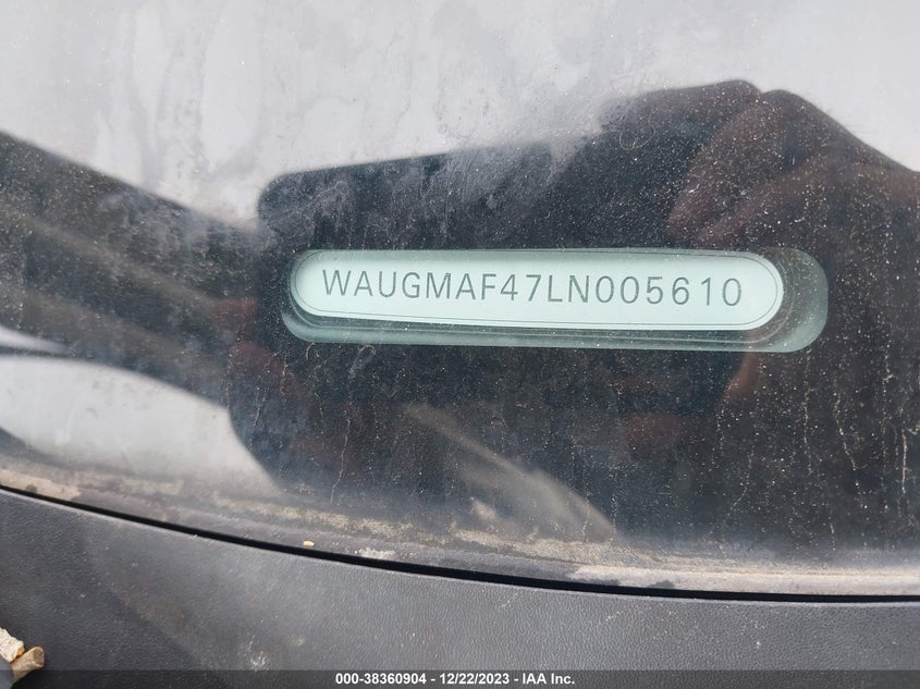 VIN WAUGMAF47LN005610 2020 AUDI A4 PREMIUM