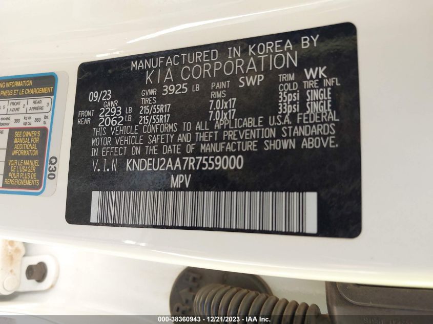 2024 KIA SELTOS S - KNDEU2AA7R7559000