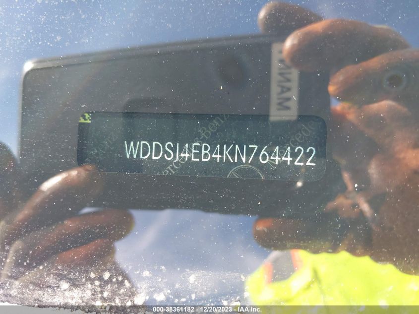 VIN WDDSJ4EB4KN764422 2019 MERCEDES-BENZ CLA 250