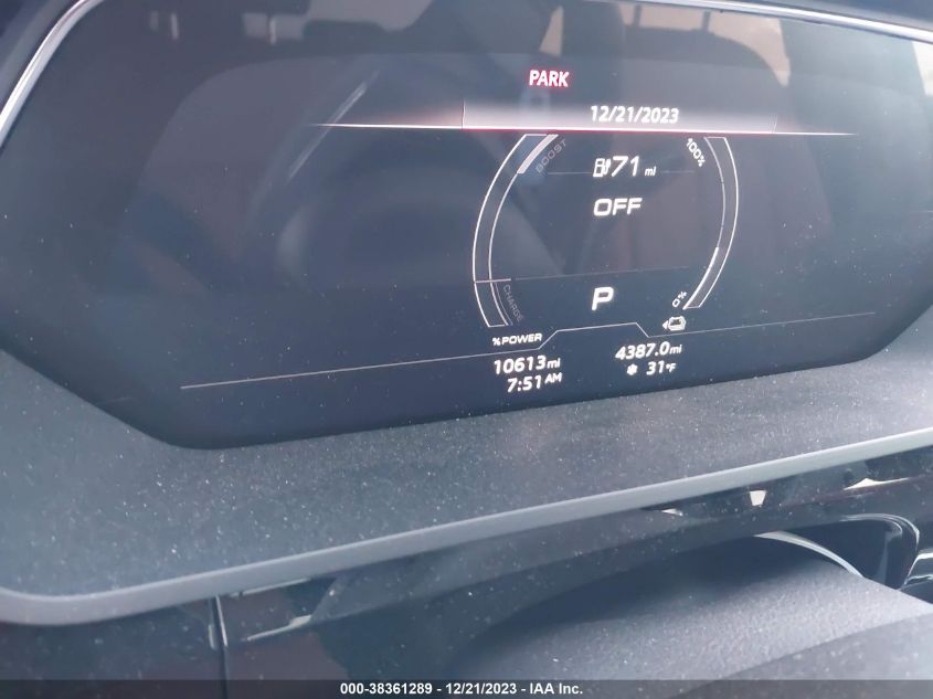 2022 AUDI E-TRON SPORTBACK SPORTBACK PREMIUM - WA11AAGE1NB007814