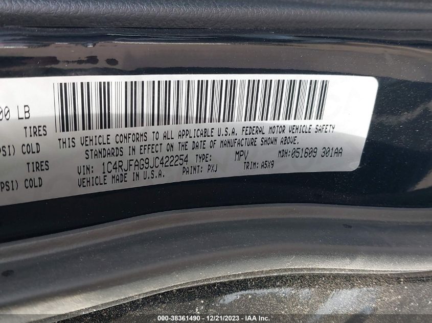 2018 JEEP GRAND CHEROKEE LAREDO - 1C4RJFAG9JC422254
