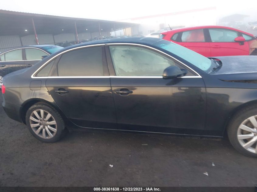 2013 AUDI A4 2.0T PREMIUM - WAUAFAFLXDN044278