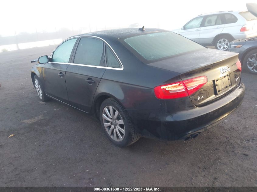 2013 AUDI A4 2.0T PREMIUM - WAUAFAFLXDN044278