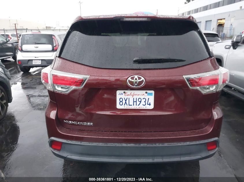 2016 TOYOTA HIGHLANDER LE - 5TDZARFH4GS017798