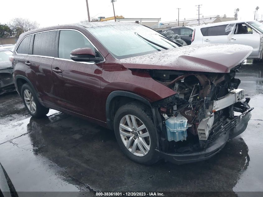 2016 TOYOTA HIGHLANDER LE - 5TDZARFH4GS017798