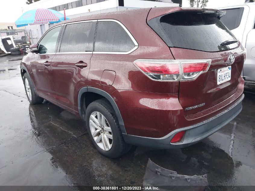 2016 TOYOTA HIGHLANDER LE - 5TDZARFH4GS017798