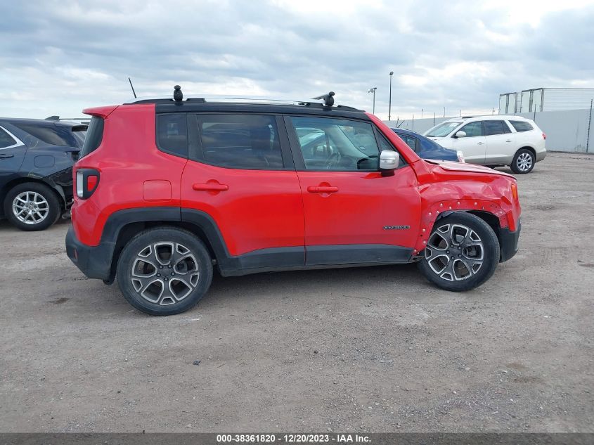 2016 JEEP RENEGADE LIMITED - ZACCJADT3GPD58198
