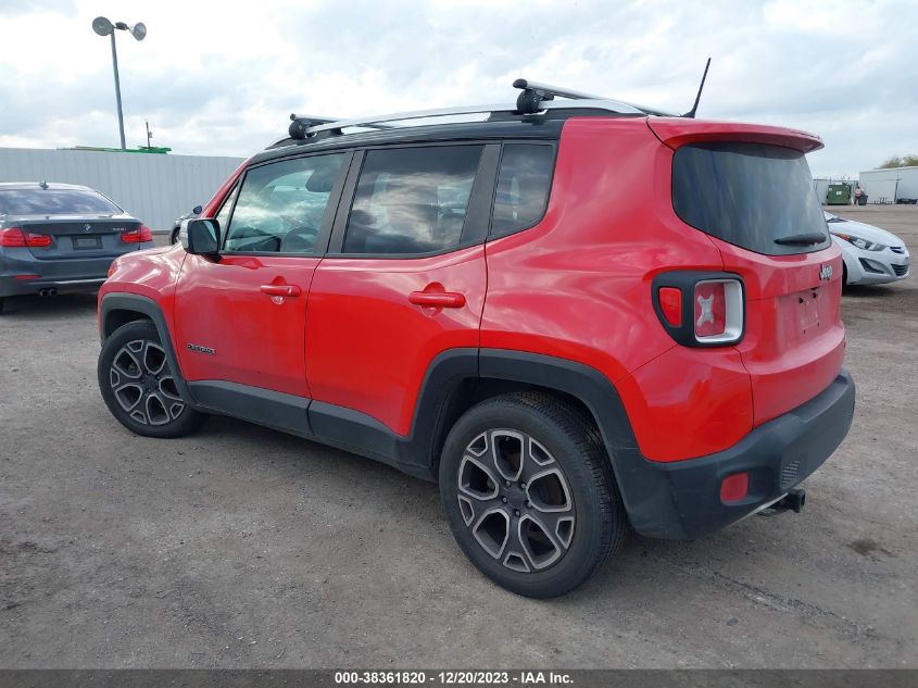 2016 JEEP RENEGADE LIMITED - ZACCJADT3GPD58198