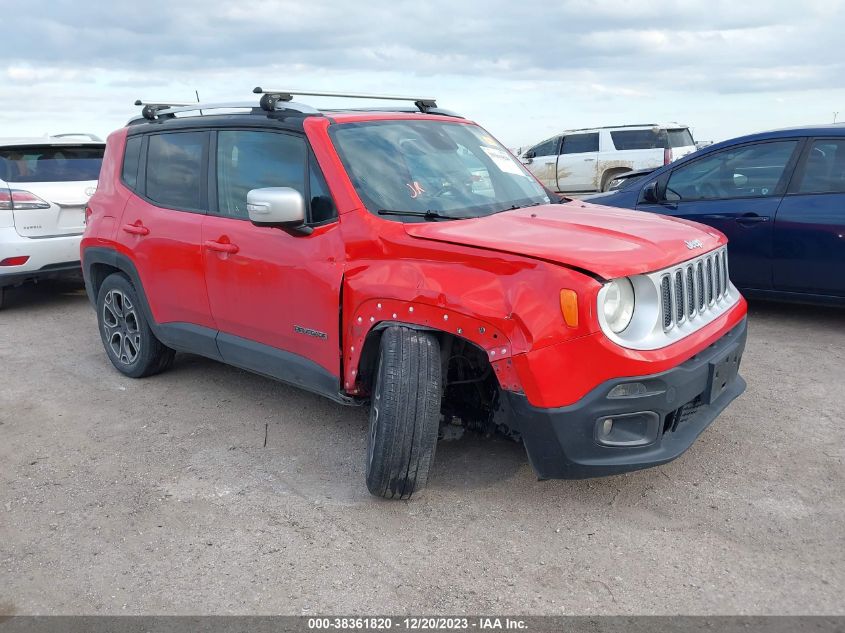 2016 JEEP RENEGADE LIMITED - ZACCJADT3GPD58198