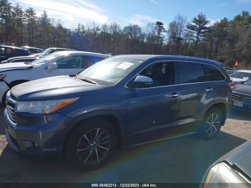 2014 TOYOTA HIGHLANDER XLE V6 - 5TDJKRFH7ES026499