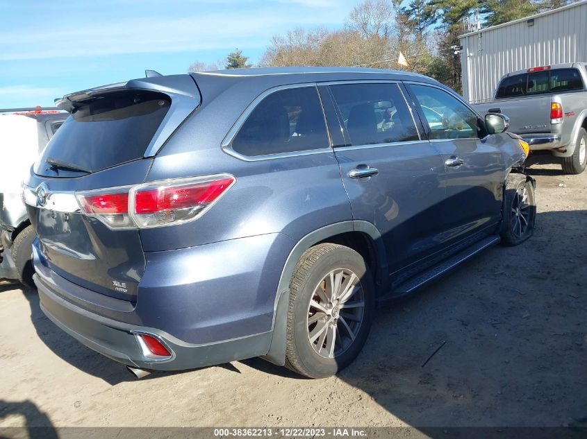 2014 TOYOTA HIGHLANDER XLE V6 - 5TDJKRFH7ES026499