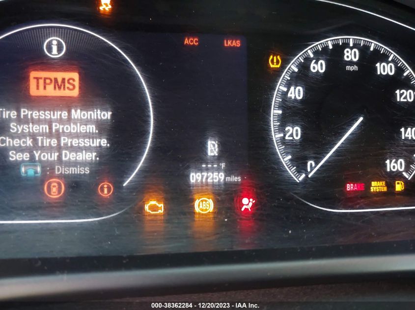 2019 HONDA ACCORD SPORT - 1HGCV1F34KA164887