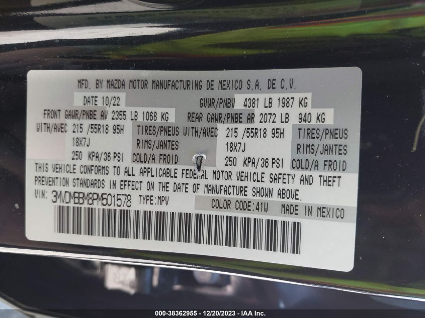 2023 MAZDA CX-30 SELECT - 3MVDMBBM8PM501578
