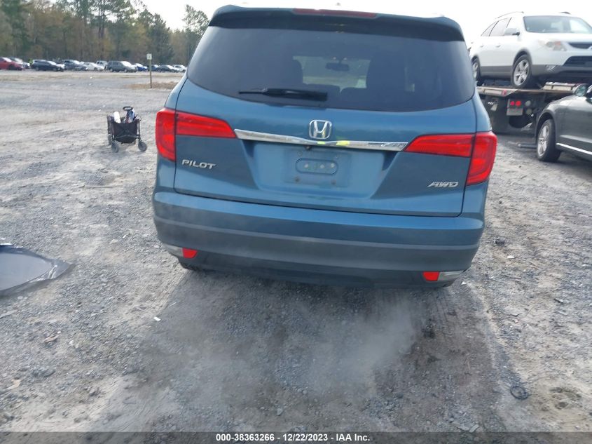 2016 HONDA PILOT EXL - 5FNYF6H58GB029441