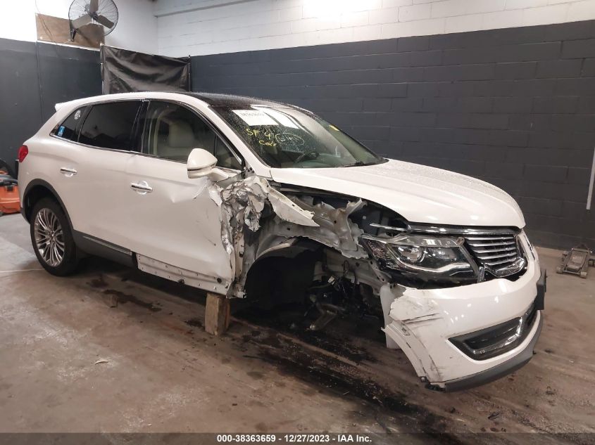 2016 LINCOLN MKX RESERVE - 2LMTJ8LR2GBL86500