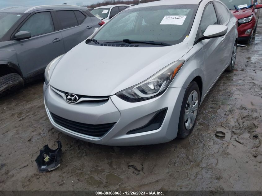 5NPDH4AE9GH705100 | 2016 HYUNDAI ELANTRA