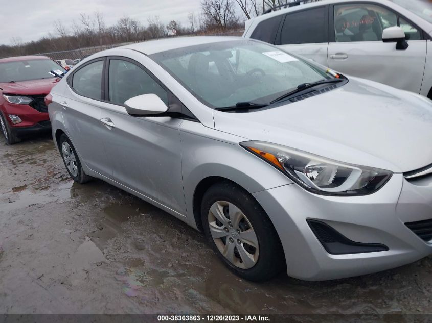 5NPDH4AE9GH705100 | 2016 HYUNDAI ELANTRA