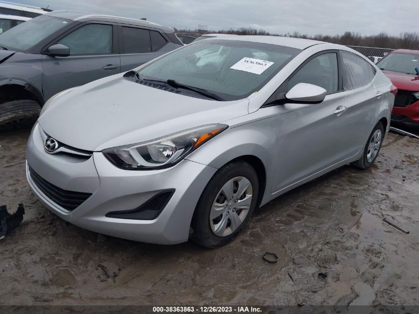 5NPDH4AE9GH705100 | 2016 HYUNDAI ELANTRA