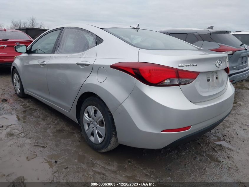 5NPDH4AE9GH705100 | 2016 HYUNDAI ELANTRA