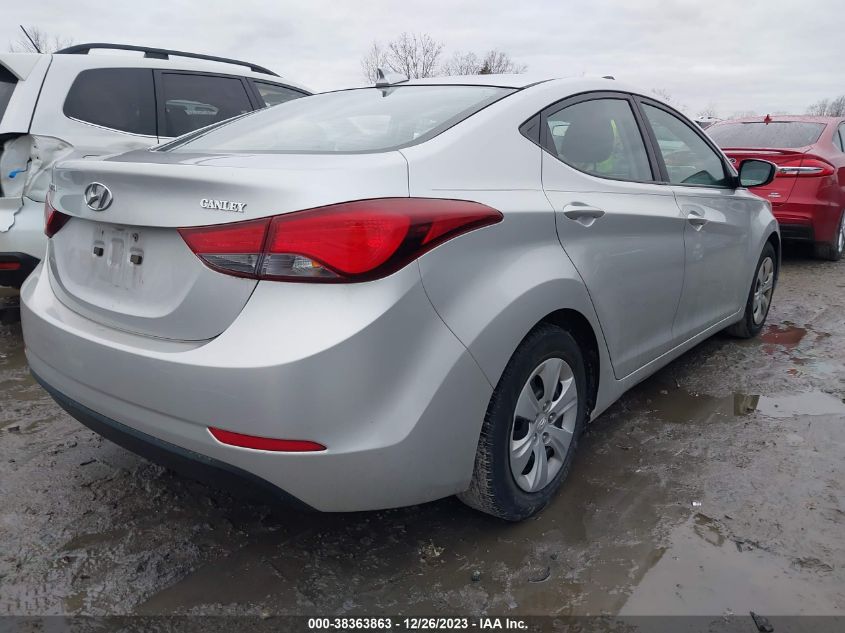 5NPDH4AE9GH705100 | 2016 HYUNDAI ELANTRA