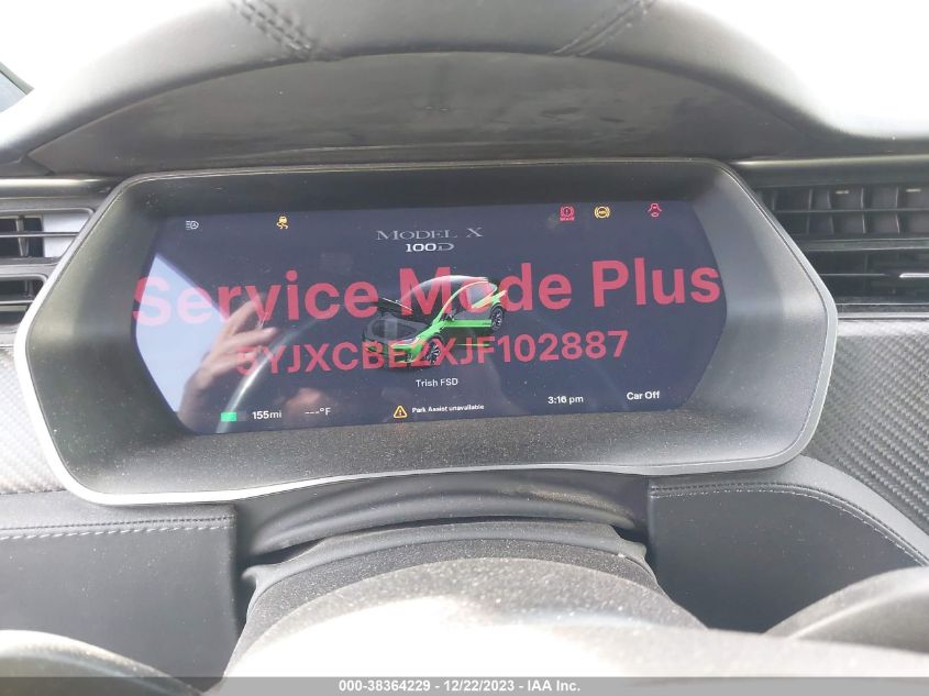 2018 TESLA MODEL X 100D/75D/P100D - 5YJXCBE2XJF102887
