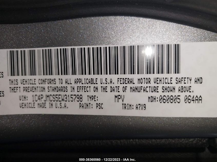 2014 JEEP CHEROKEE LATITUDE - 1C4PJMCS5EW315798