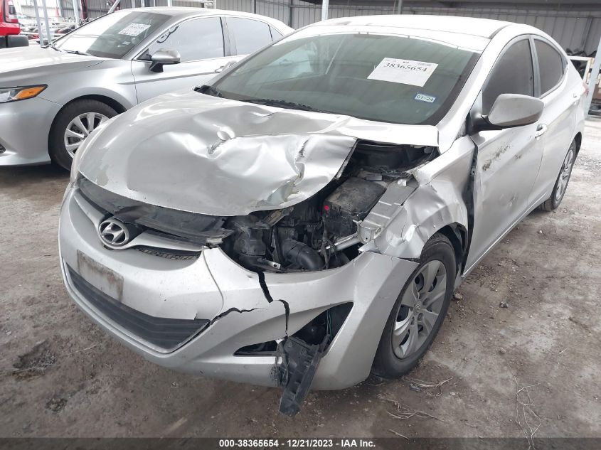 2016 HYUNDAI ELANTRA SE/SPORT/LIMITED - 5NPDH4AE1GH748006