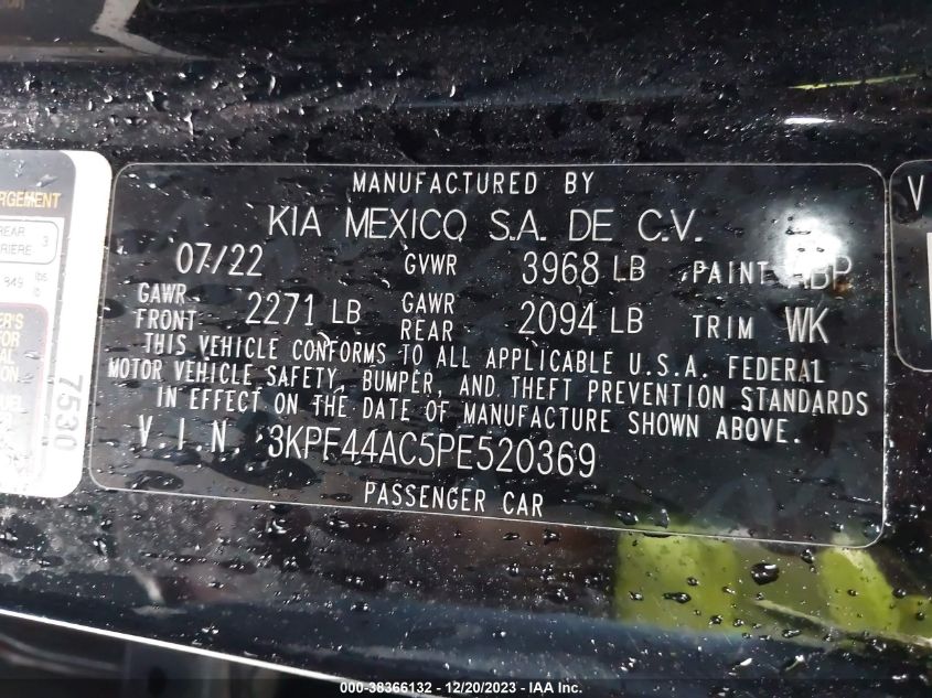 2023 KIA FORTE GT - 3KPF44AC5PE520369