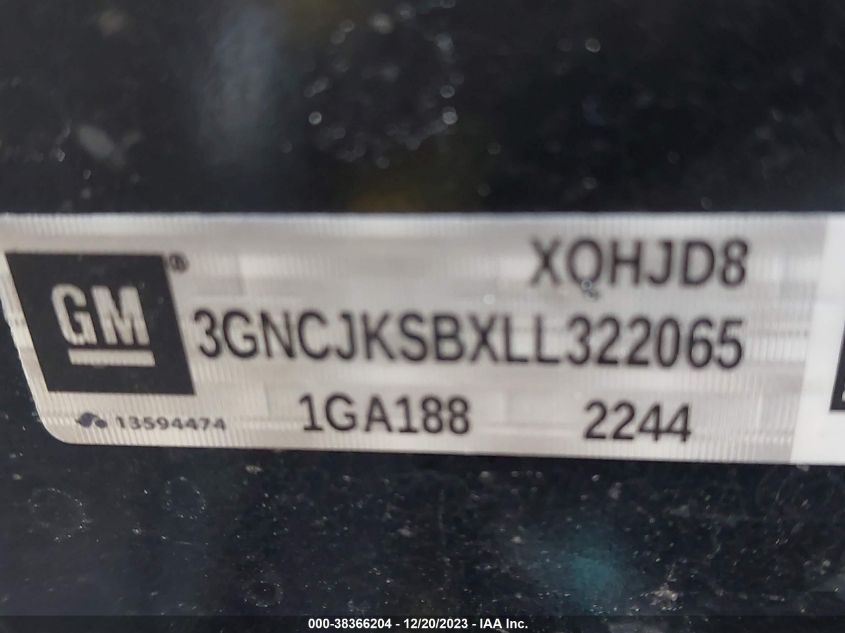 2020 CHEVROLET TRAX FWD LS - 3GNCJKSBXLL322065