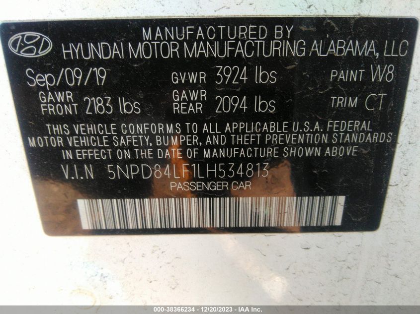 2020 HYUNDAI ELANTRA VALUE EDITION - 5NPD84LF1LH534813