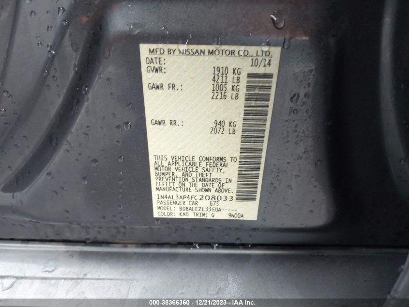 2015 NISSAN ALTIMA - 1M4AL3AP4SC208033