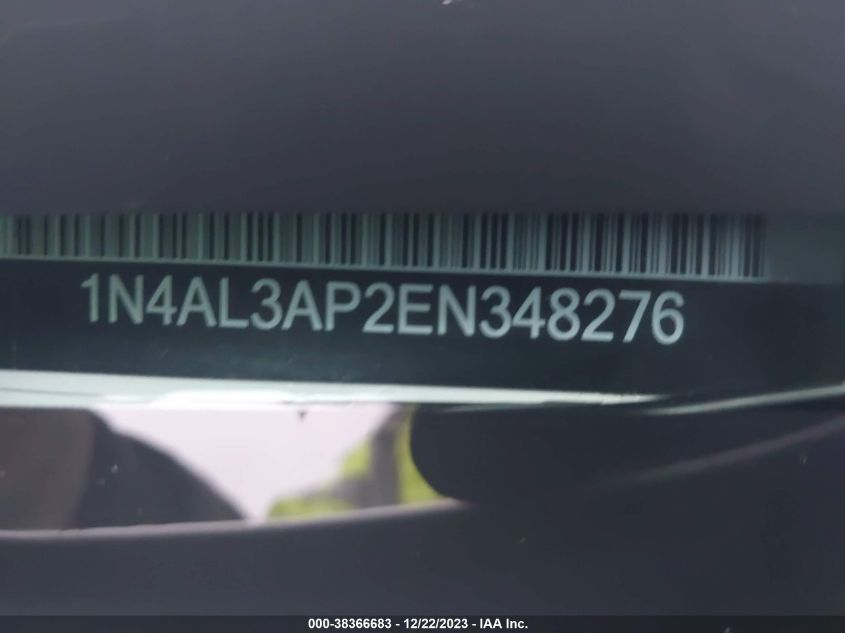 2014 NISSAN ALTIMA 2.5/2.5 S/2.5 SL/2.5 SV - 1N4AL3AP2EN348276
