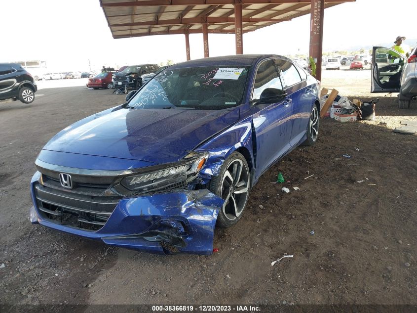 VIN 1HGCV1F30MA078835 2021 HONDA ACCORD SPORT