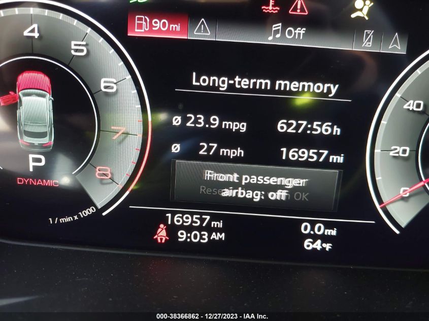 2023 AUDI A5 SPORTBACK PREMIUM PLUS 45 TFSI S LINE QUATTRO S TRONIC - WAUFACF56PA026955