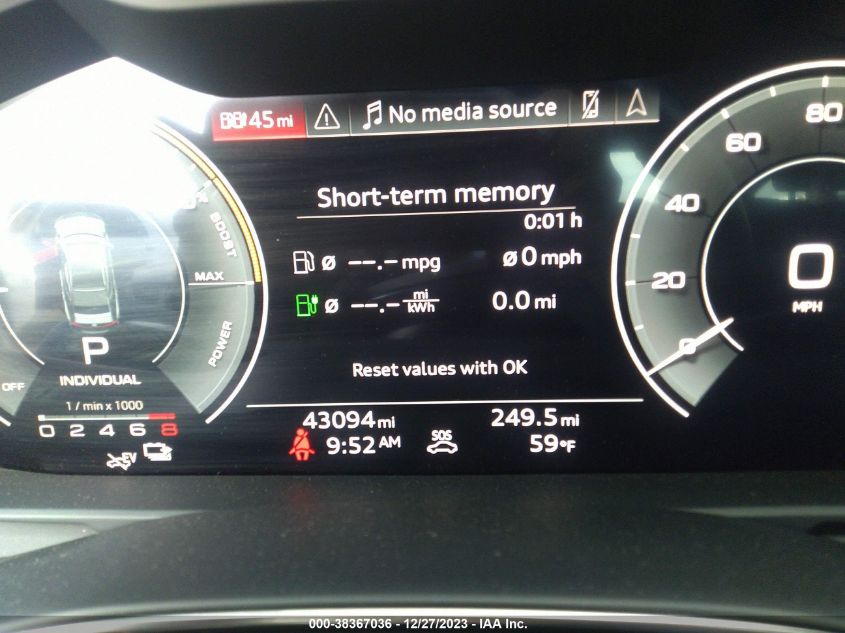 2021 AUDI A7 SPORTBACK PREMIUM PLUS 55 TFSI E QUATTRO S TRONIC WAUTPBF22MN073941