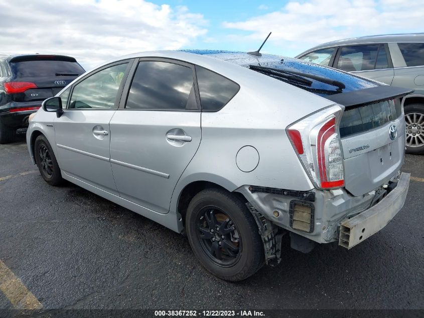 2013 TOYOTA PRIUS THREE - JTDKN3DU8D1715925