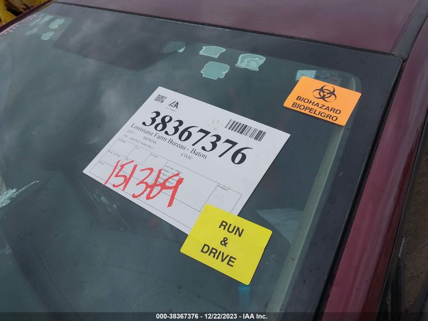 2013 HONDA CIVIC LX - 2HGFB2F54DH578611
