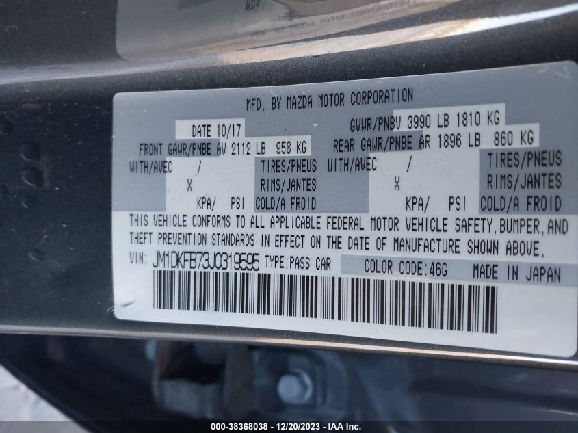 2018 MAZDA CX-3 SPORT - JM1DKFB73J0319595