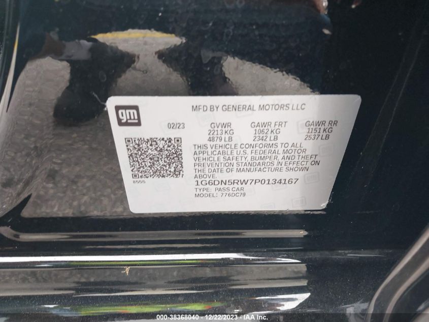 2023 CADILLAC CT5 PREMIUM LUXURY 1G6DN5RW7P0134167
