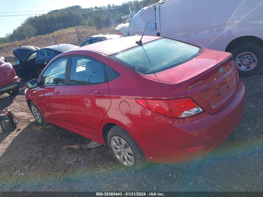 VIN KMHCT4AE0HU318996 2017 HYUNDAI ACCENT SE