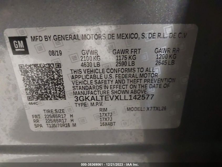 2020 GMC TERRAIN SLE - 3GKALTEVXLL142577