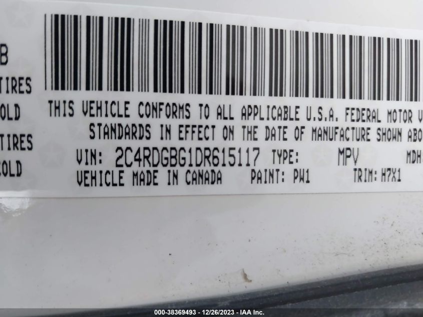 2013 DODGE GRAND CARAVAN SE - 2C4RDGBG1DR615117