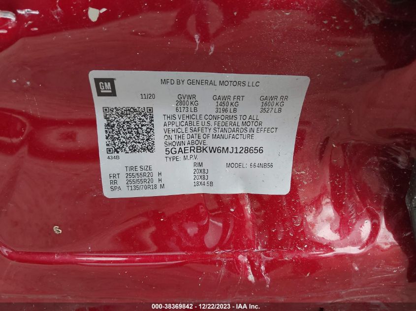 2021 BUICK ENCLAVE ESSENCE - 5GAERBKW6MJ128656